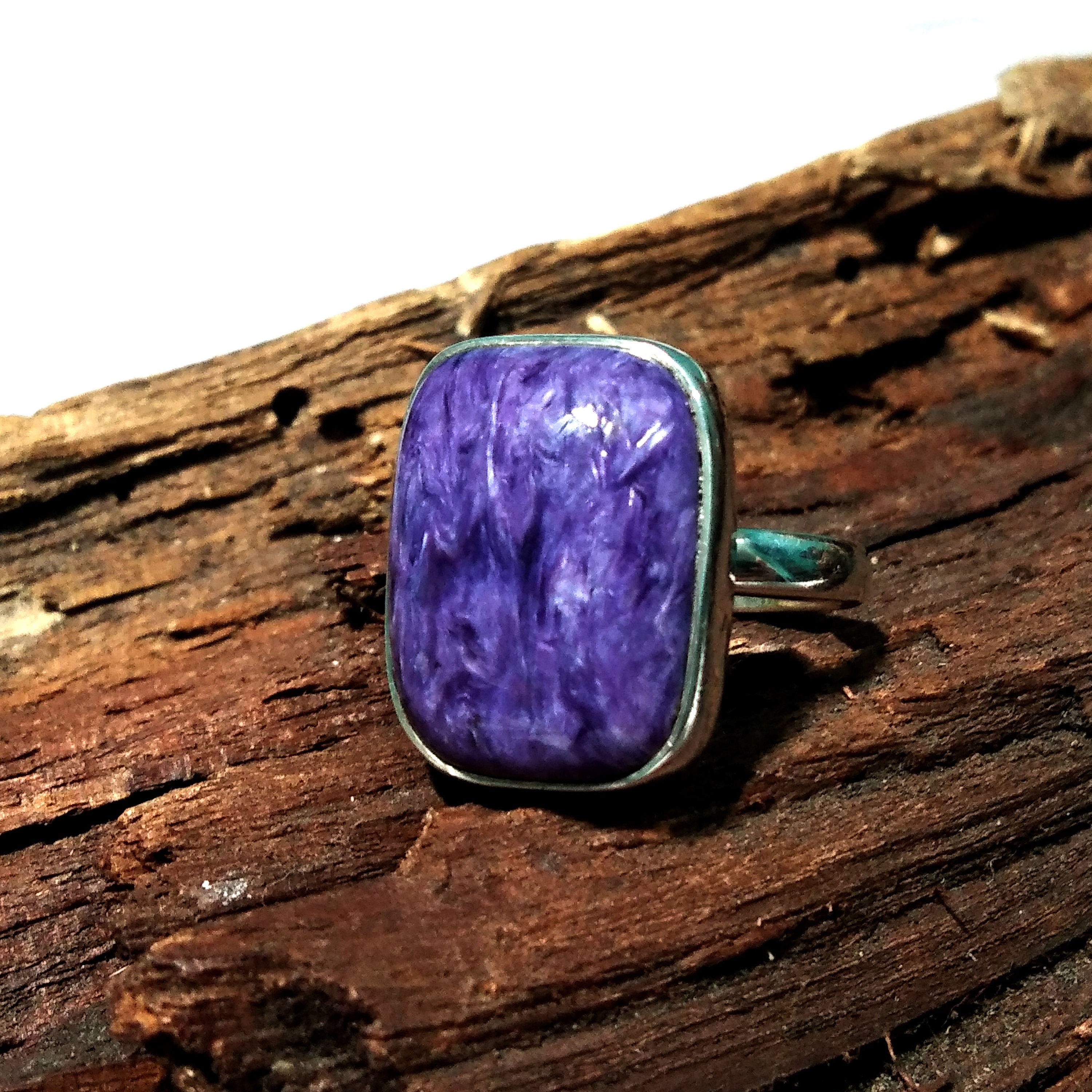 Natural Charoite Stone Rings, Amazing Top Color Purple Charoite Gemstone Ring, 925 Starling Silver Ring, Wedding Ring, Gift Birthday Rings